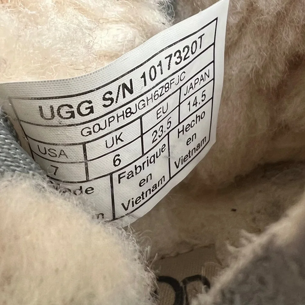 UGG Boots Neumel II Chukka Ankle Bootie Toddler Size 7 Grey‎ Suede Shearling Zip